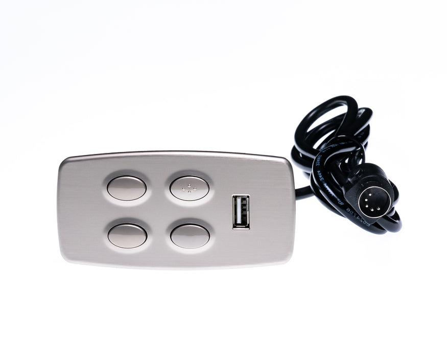 CNDOER Model: DL-SK-064-R-01 (Right) Switch, Hand Controller, 4 Buttons, with USB - Replacement Part for Electric Recliner