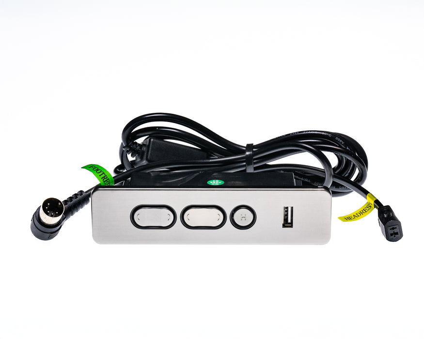 Modelo CNDOER: DL-SK-091-D2-01 Interruptor, controlador manual, 5 botones, con USB - Pieza de repuesto para sillón reclinable eléctrico - Como R22231010041, 49, 50, 23300047, DLSK091D203