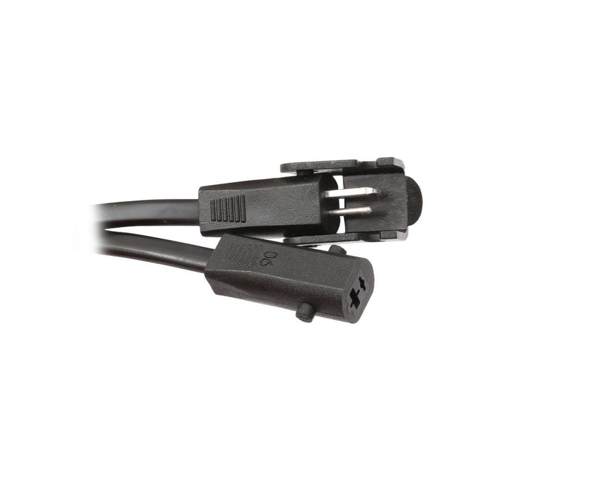image showing one male and one female connector of a cable .