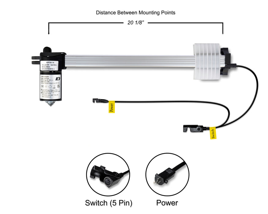 KAIDI - Moteur de remplacement modèle KDPT005-149 Actionneur linéaire pour canapé, fauteuil inclinable, fauteuil élévateur, canapé, massage, siège, lit