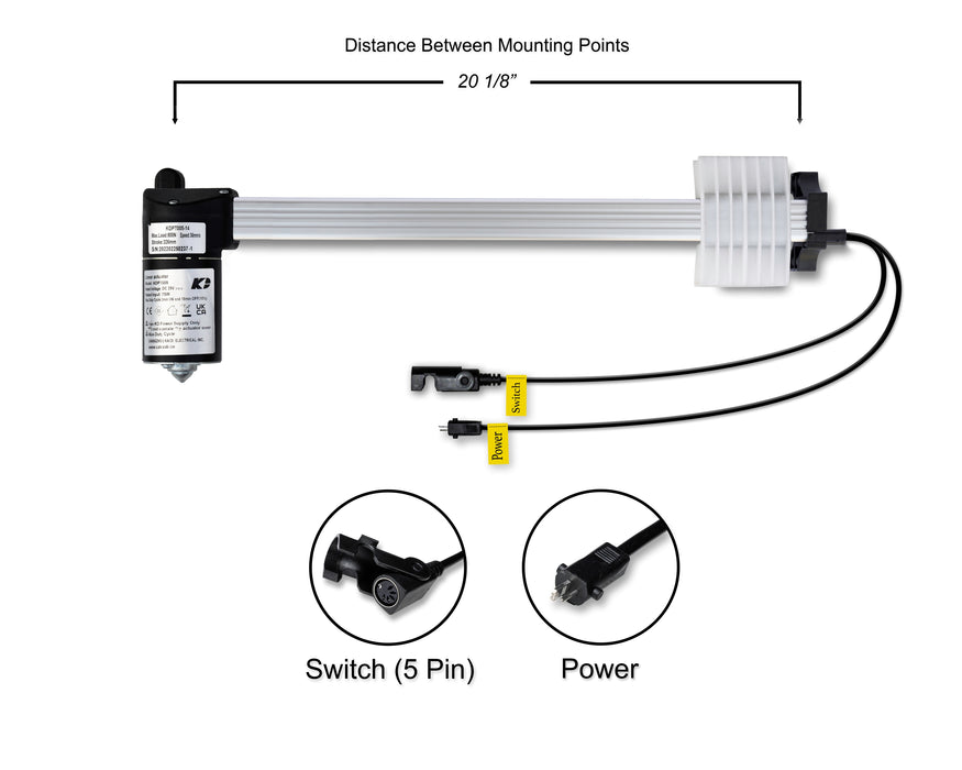KAIDI - Moteur de remplacement modèle KDPT005-14 Actionneur linéaire pour canapé, fauteuil inclinable, fauteuil élévateur, canapé, massage, siège, lit