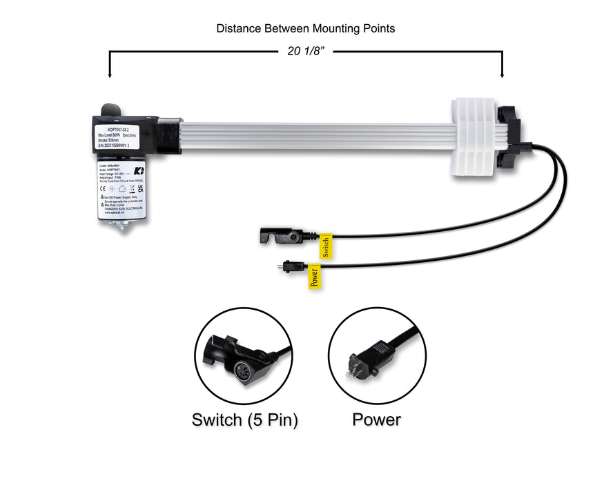 KAIDI - Moteur de remplacement modèle KDPT007-03-2 Actionneur linéaire pour canapé, fauteuil inclinable, fauteuil élévateur, canapé, massage, siège, lit