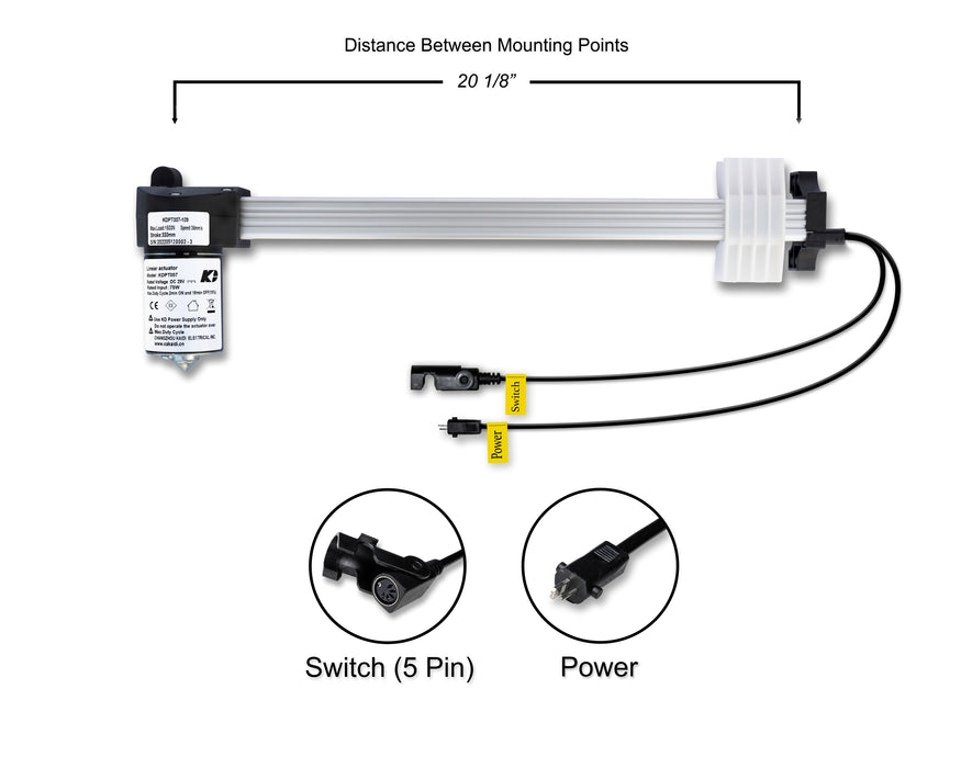 KAIDI - Moteur de remplacement modèle KDPT007-109 Actionneur linéaire pour canapé, fauteuil inclinable, fauteuil élévateur, canapé, massage, siège, lit