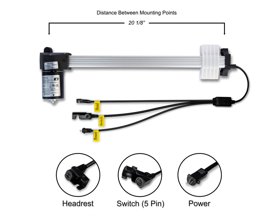 KAIDI - Motor Replacement Model KDPT007-113 Linear Actuator for Sofa, Recliner, Lift Chair, Couch, Massage, Seat, Bed