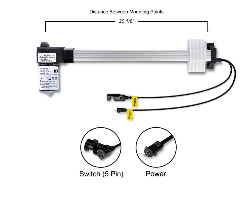 KAIDI - Moteur de remplacement modèle KDPT007-11 Actionneur linéaire pour canapé, fauteuil inclinable, fauteuil élévateur, canapé, massage, siège, lit