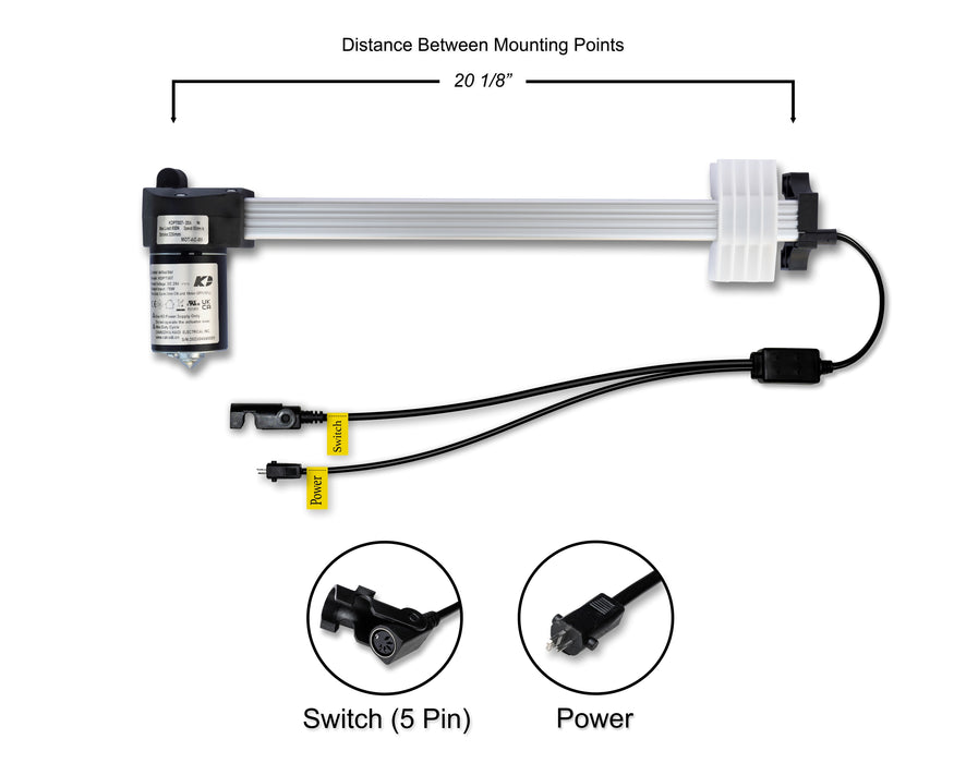 KAIDI - Motor Replacement Model KDPT007-204 Linear Actuator for Sofa, Recliner, Lift Chair, Couch, Massage, Seat, Bed linear Actuator