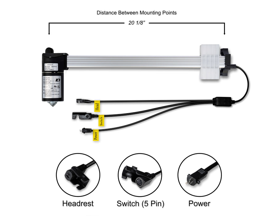 KAIDI - Moteur de remplacement modèle KDPT007-272 Actionneur linéaire pour canapé, fauteuil inclinable, fauteuil élévateur, canapé, massage, siège, lit