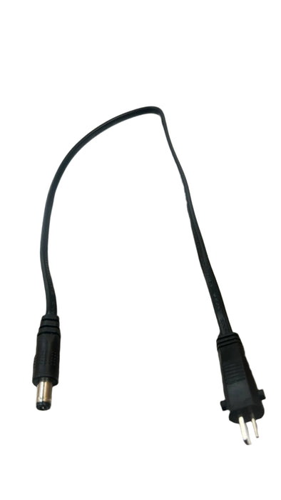 A black 2-pin to 2-pin male converter cable.