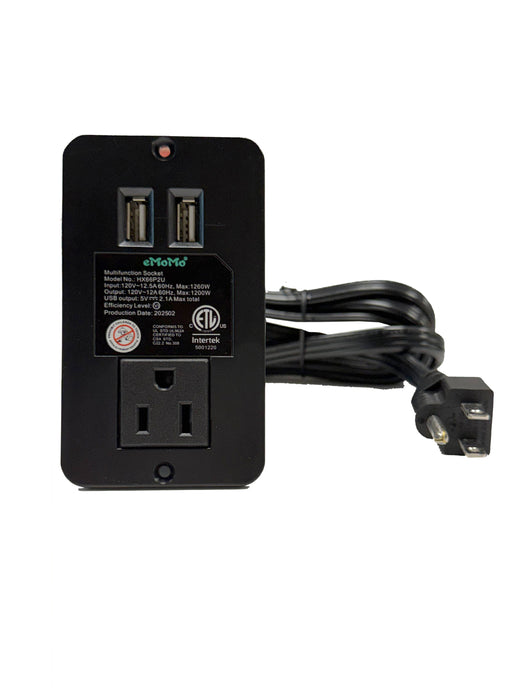 EMOMO - Power Outlet Model: HX66P2U (D) Replacement Part for Sofa, Recliner, Seat, Bed