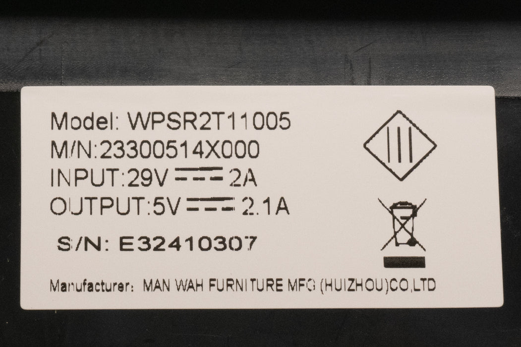 Modelo RMT: WPSR2T11005 23300514X000 Interruptor, controlador manual, 2 botones, con USB - Pieza de repuesto para sillón reclinable eléctrico