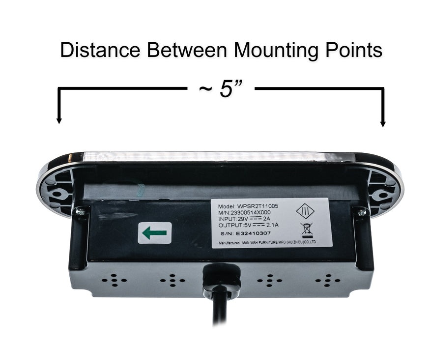 Modelo RMT: WPSR2T11005 23300514X000 Interruptor, controlador manual, 2 botones, con USB - Pieza de repuesto para sillón reclinable eléctrico