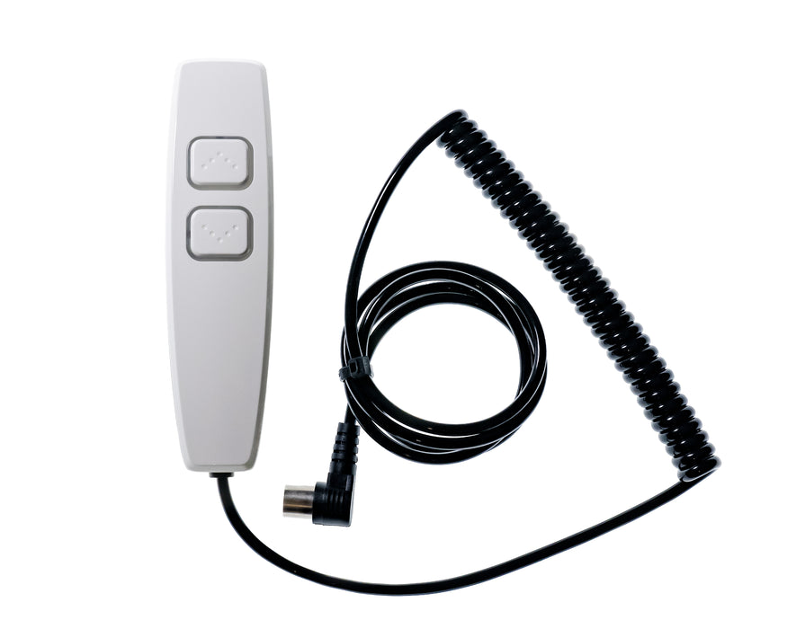 RMT Modelo: 23300147X000 Interruptor remoto, controlador manual, 2 botones, blanco, - Pieza de repuesto para sillón reclinable eléctrico