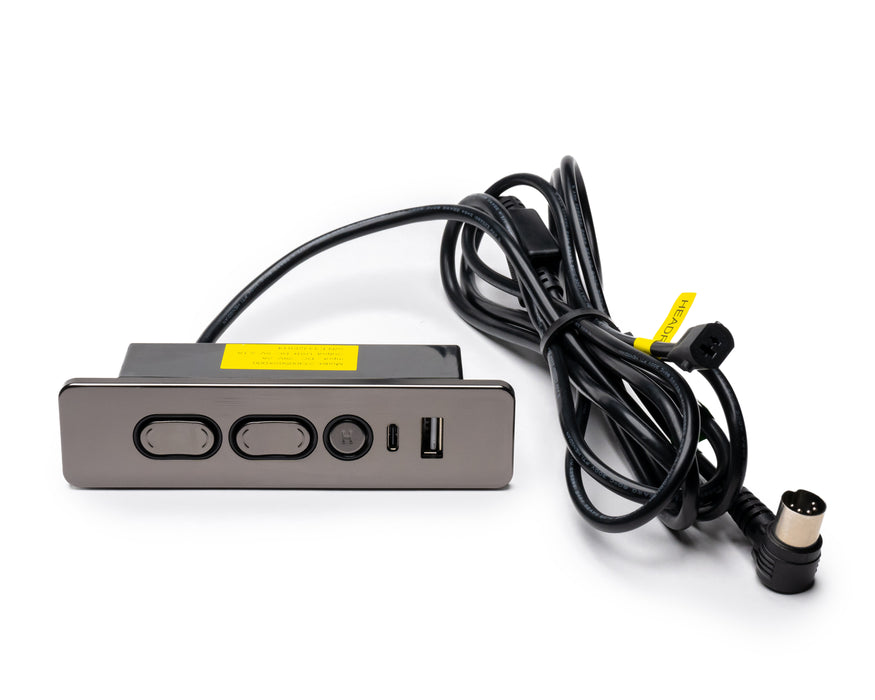 RMT Modelo: 23300569X000 Interruptor, controlador manual, 5 botones, con USB A y C - Pieza de repuesto para sillón reclinable eléctrico