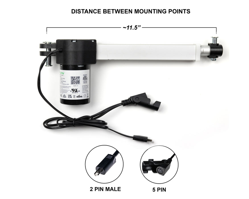EMOMO - Motor Replacement Model: 3MLE300-146E Linear Actuator for Sofa, Recliner, Lift Chair, Couch, Massage, Seat, Bed