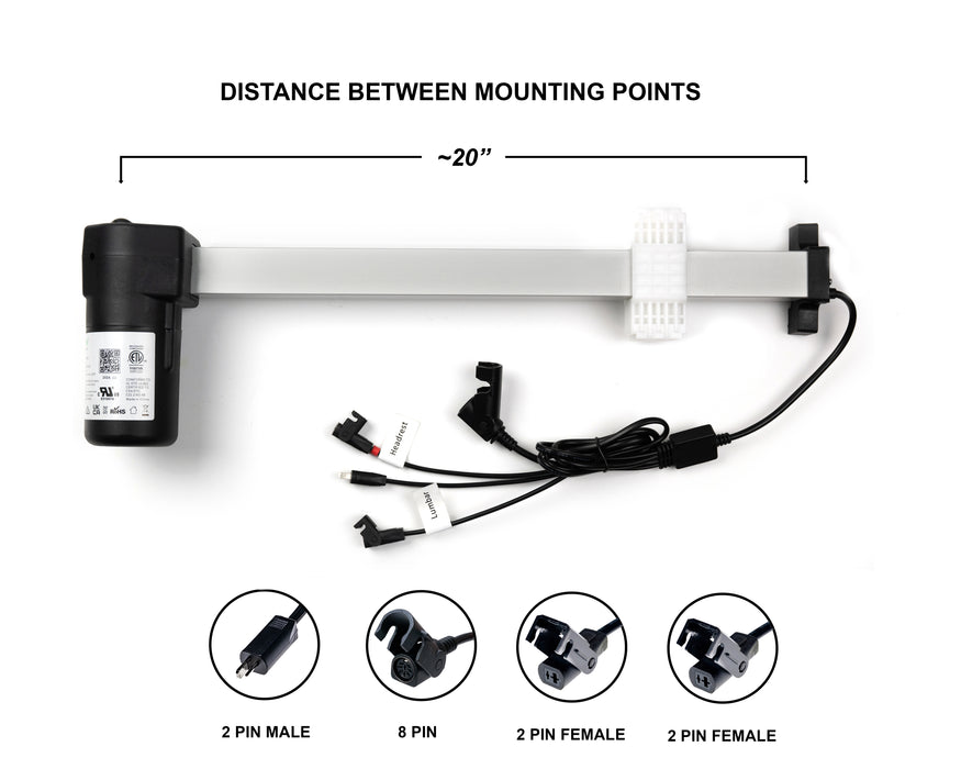 EMOMO - Motor Replacement Model: 3MR135-330S Linear Actuator for Sofa, Recliner, Lift Chair, Couch, Massage, Seat, Bed