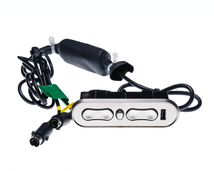 RAFFEL Model: CTR UR2 49 BA VER A (4394) Gray Switch, Hand Controller, 5 Buttons, with USB - Replacement Part for Electric Recliner