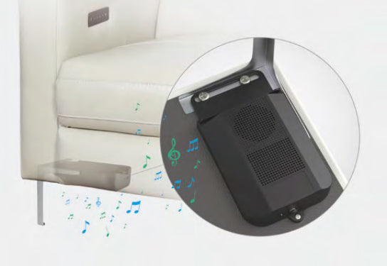 Sistema de sonido universal para muebles con Bluetooth - Fácil de instalar - Altavoz y vibrador (graves) para sofá - sillón elevador - sillón reclinable