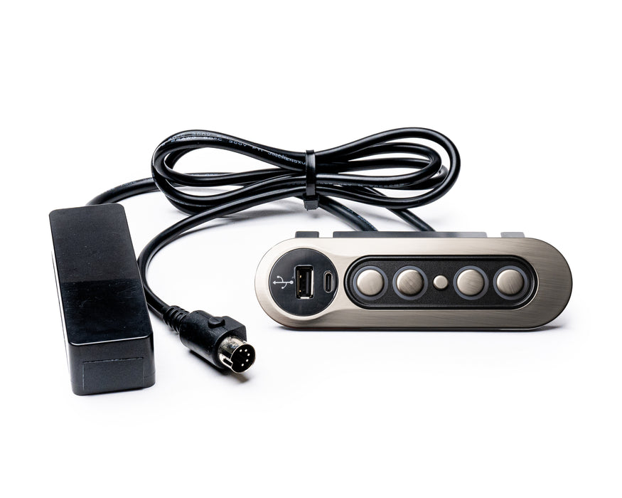 MULIN ELECTRIC Modelo: AC108-2MA-2UQ09 Interruptor, controlador manual, 5 botones, con USB-A y C - Pieza de repuesto para sillón reclinable eléctrico