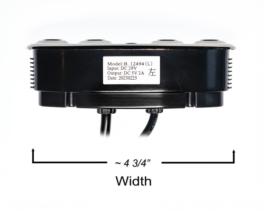 OKIN Model: B.12494 (L) Switch, Hand Controller, 5 Buttons, with USB - Replacement Part for Electric Recliner