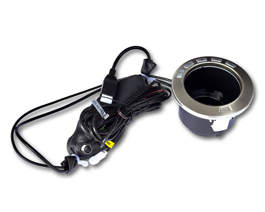 RAFFEL Switch & Cup Holder Model: CHB R2ULBA 01 MW with USB All in one Replacement Part for Furniture
