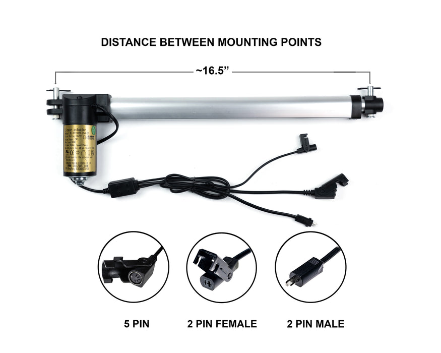 CNDOER - Motor Replacement Model: DL-DT2008A-054-01 Linear Actuator for Sofa, Recliner, Lift Chair, Couch, Massage, Seat, Bed