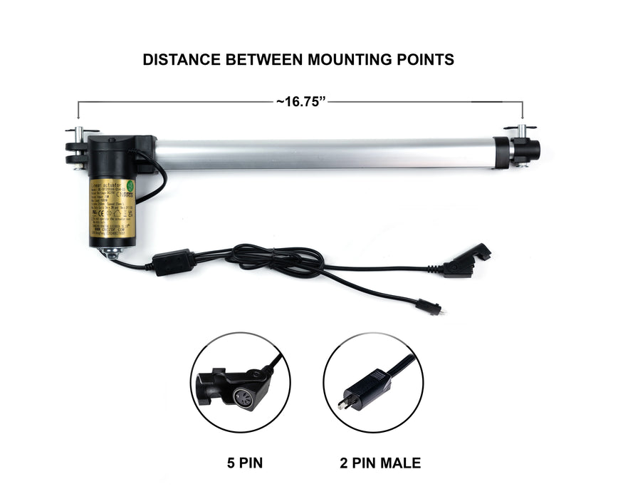 CNDOER - Motor Replacement Model: DL-DT2008A-054-05 Linear Actuator for Sofa, Recliner, Lift Chair, Couch, Massage, Seat, Bed