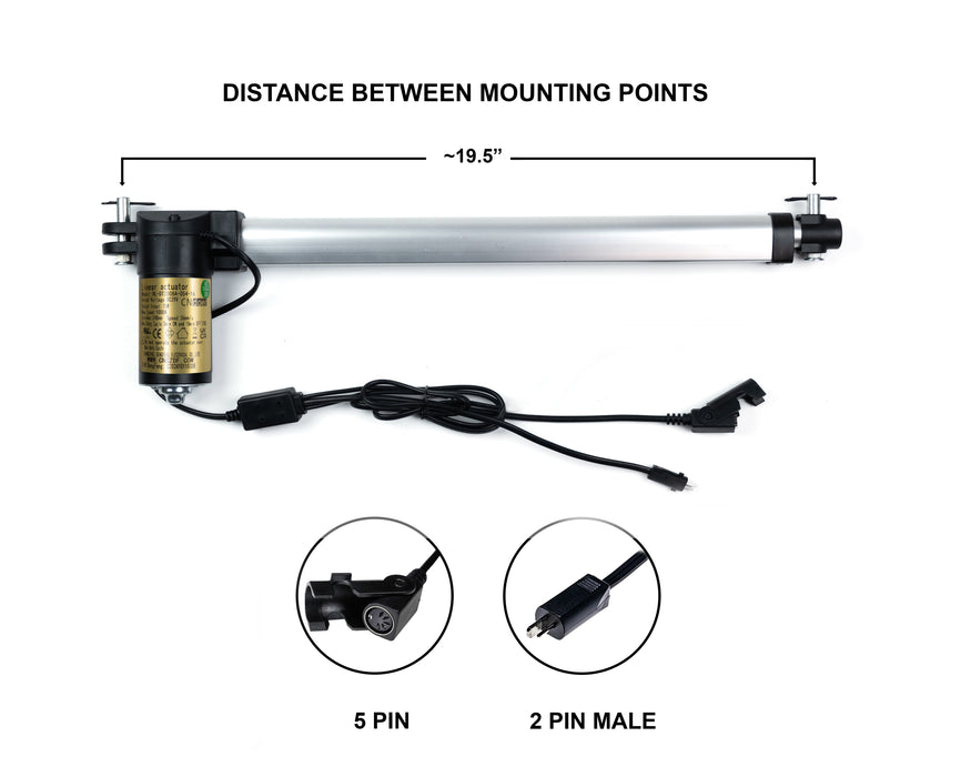 CNDOER - Motor Replacement Model: DL-DT2008A-054-16 Linear Actuator for Sofa, Recliner, Lift Chair, Couch, Massage, Seat, Bed