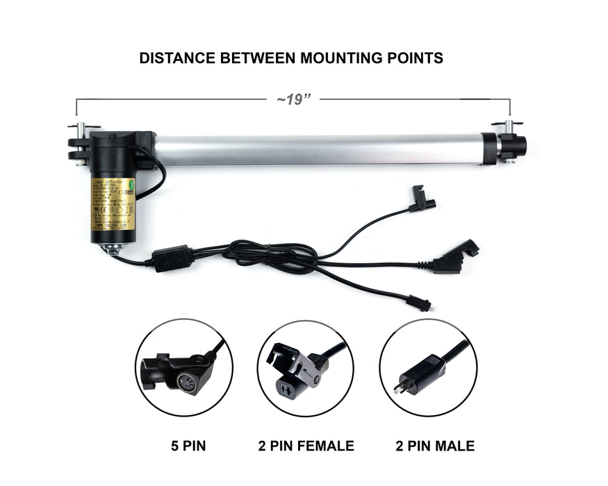 CNDOER - Motor Replacement Model: DL-DT2008A-054-28 Linear Actuator for Sofa, Recliner, Lift Chair, Couch, Massage, Seat, Bed