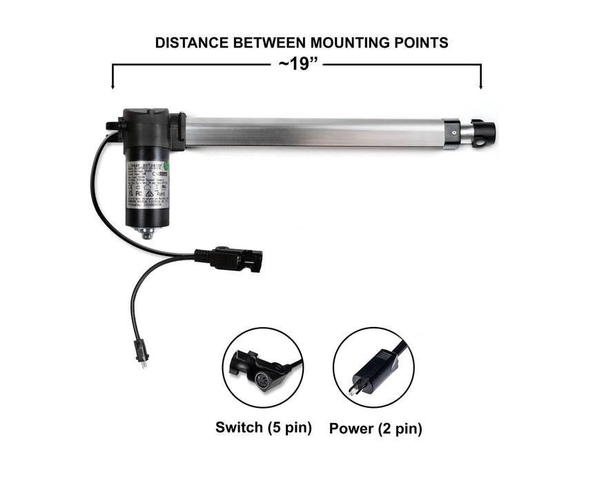 CNDOER - Motor Replacement Model: DL-DT3001-40-004-B Linear Actuator for Sofa, Recliner, Lift Chair, Couch, Massage, Seat, Bed