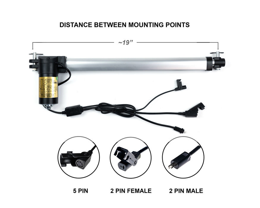 CNDOER - Motor Replacement Model: DL-DT3001YT-054-09 Linear Actuator for Sofa, Recliner, Lift Chair, Couch, Massage, Seat, Bed