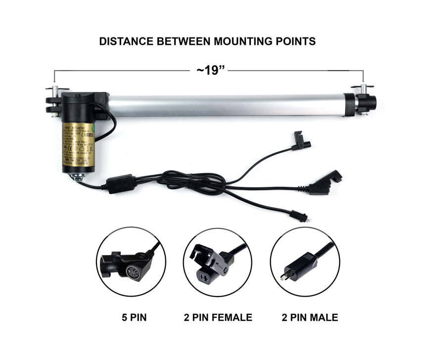CNDOER - Motor Replacement Model: DL-DT3001YT-054-10 Linear Actuator for Sofa, Recliner, Lift Chair, Couch, Massage, Seat, Bed