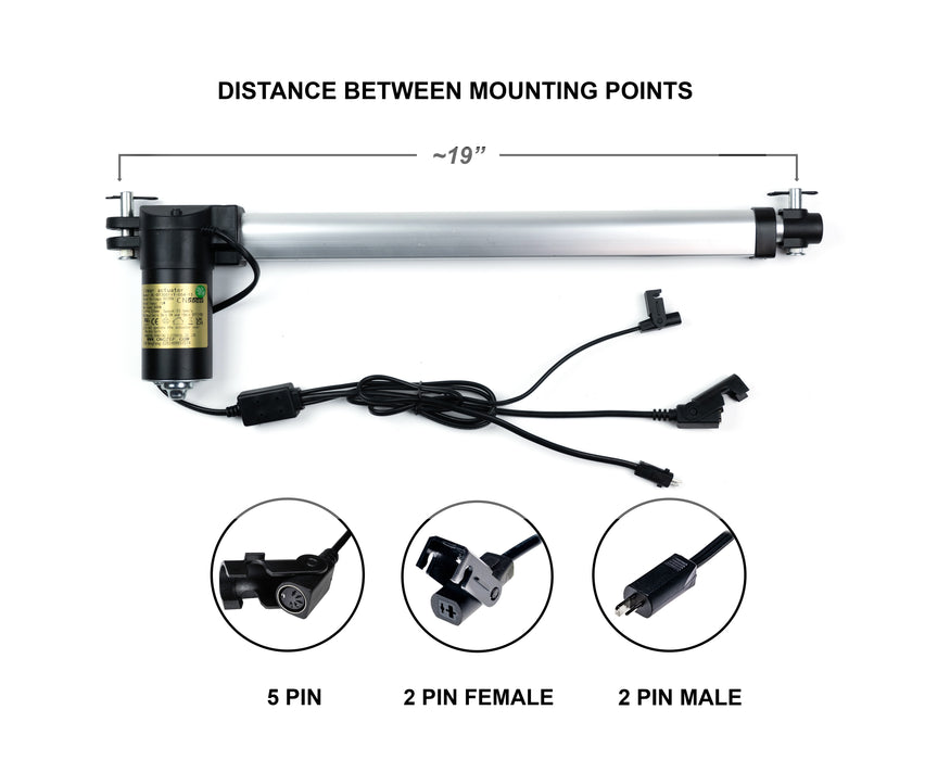 CNDOER - Motor Replacement Model: DL-DT3001YT-054-13 Linear Actuator for Sofa, Recliner, Lift Chair, Couch, Massage, Seat, Bed