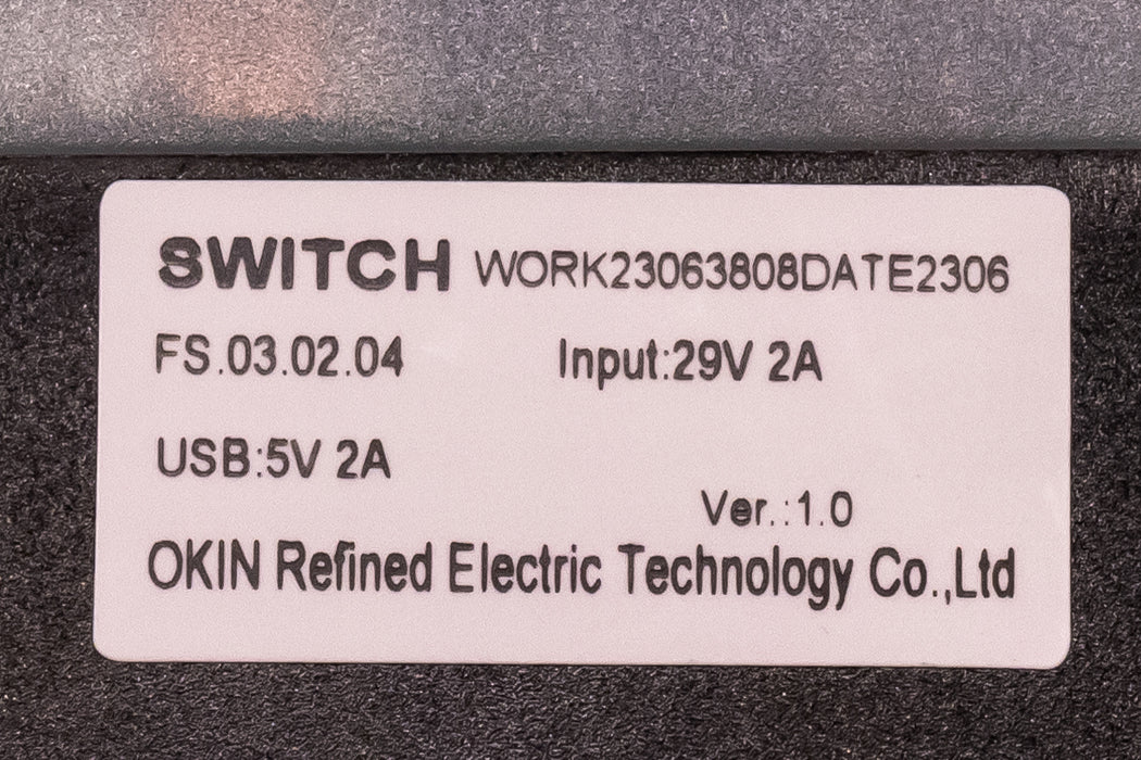 OKIN Model: FS.03.02.04 Switch, Hand Controller, 2 Buttons, with USB and USB C - Replacement Part for Electric Recliner