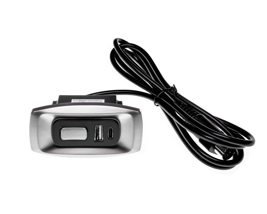 OKIN Model: FS.03.02.04 Switch, Hand Controller, 2 Buttons, with USB and USB C - Replacement Part for Electric Recliner