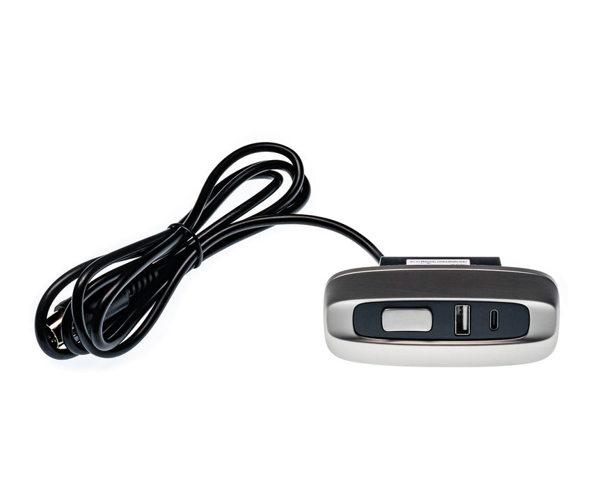 OKIN Model: FS.04.02.06 Switch, Hand Controller, 2 Buttons, with USB and USB C - Replacement Part for Electric Recliner