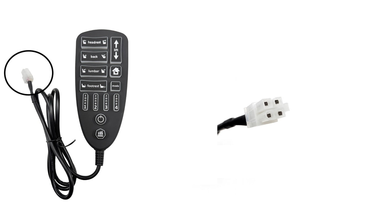 RAFFEL - Remote Switch Model: HC 4HR3B 04 BR Hand Controller 18 Buttons Replacement Part for Electric Recliner