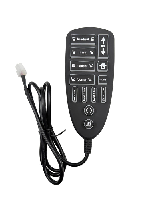 RAFFEL - Remote Switch Model: HC 4HR3B 04 BR Hand Controller 18 Buttons Replacement Part for Electric Recliner