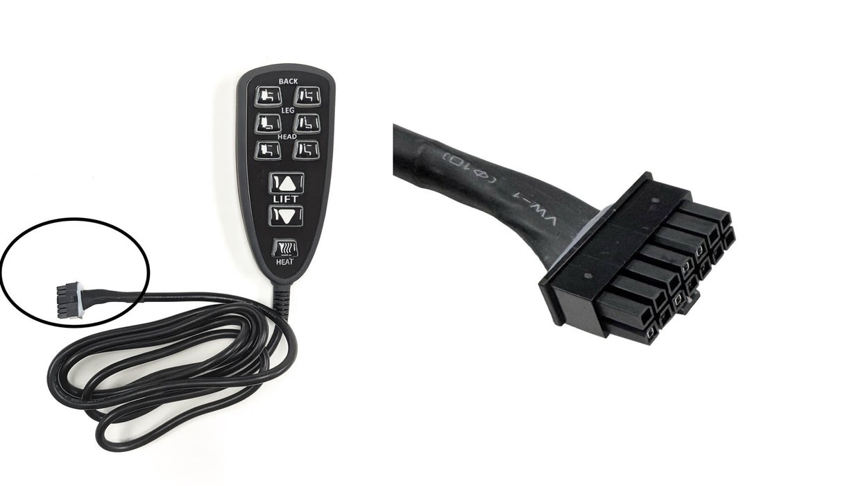 RAFFEL - Remote Switch Model: HC HR3B 01 Hand Controller 9 Buttons Replacement Part for Electric Recliner