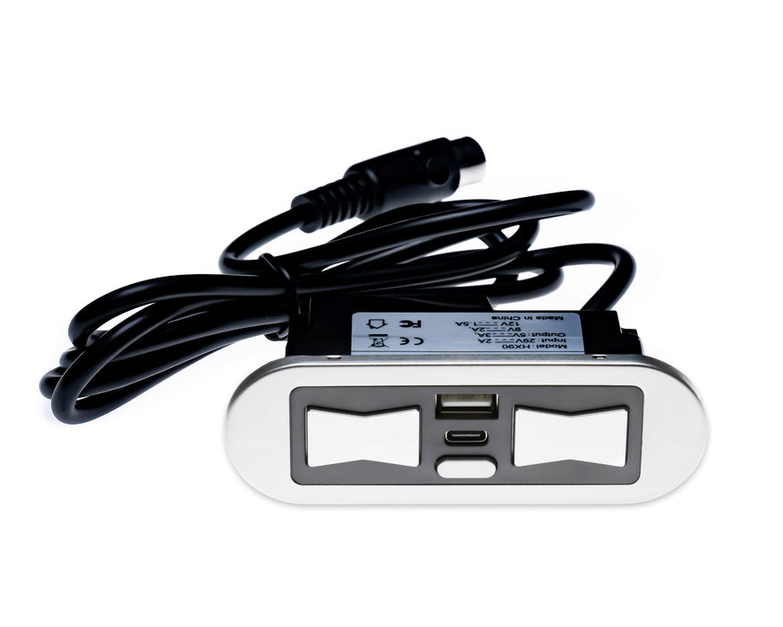 EMOMO - Switch Model: HX90HUN (RSF) Hand Controller 5 Buttons USB-A and USB-C Replacement Part For Electric Recliner