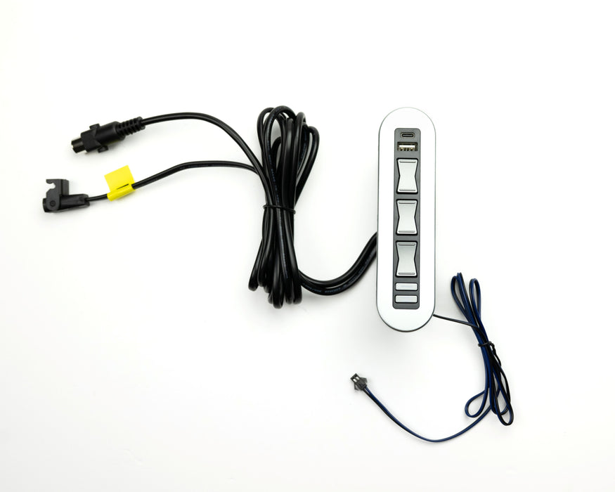 EMOMO - Switch Model: HX90TU2LA-LR05-2A/2B/2C Hand Controller 8 Buttons USB-A and USB-C Replacement Part For Electric Recliner