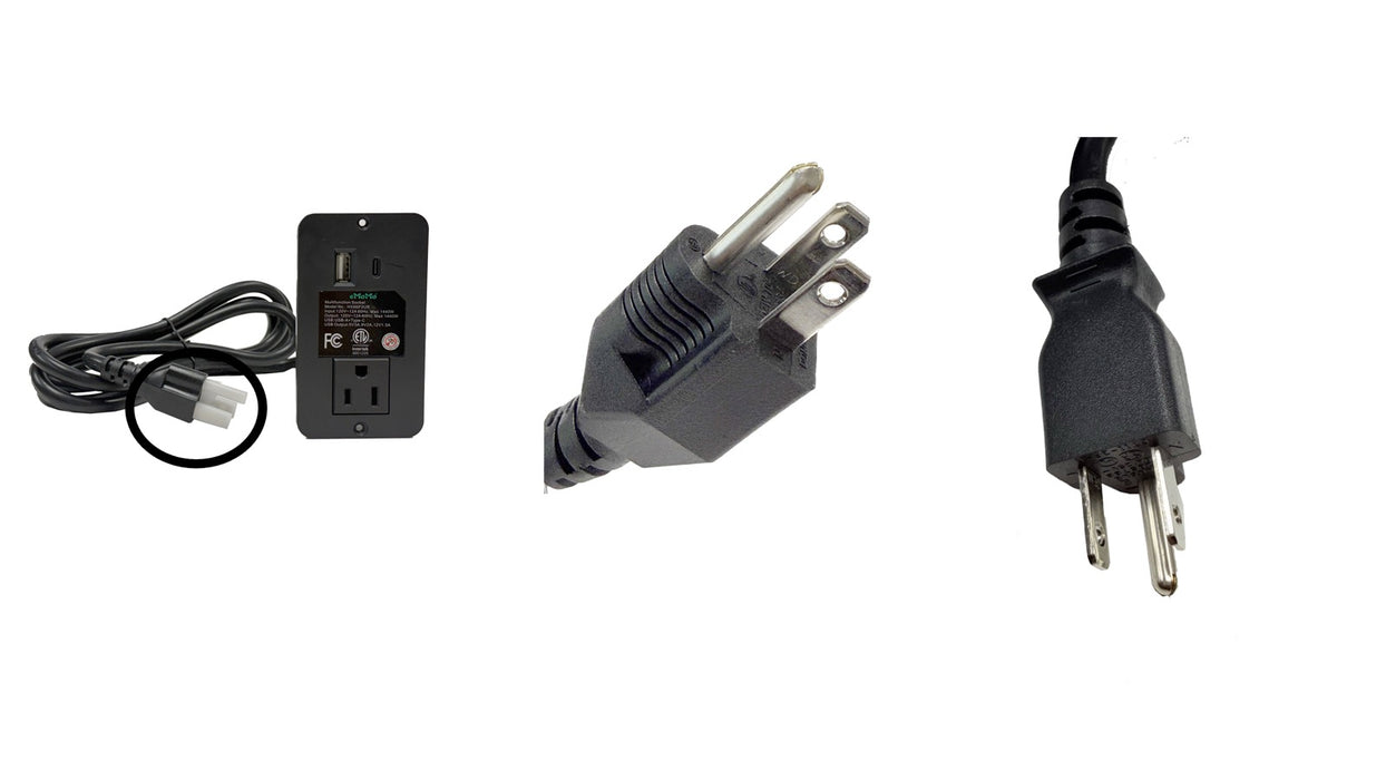 EMOMO - Power Outlet Model: HX66P2UR Replacement Part for Sofa, Recliner, Seat, Bed