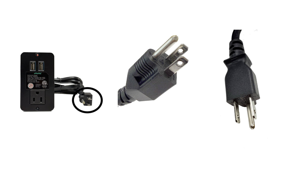 EMOMO - Power Outlet Model: HX66P2U (D) Replacement Part for Sofa, Recliner, Seat, Bed