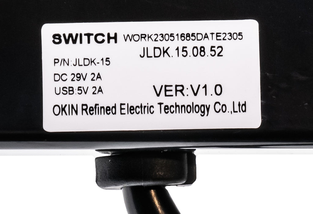 OKIN Model: JLDK.15.08.52 Switch, Hand Controller, 4 Buttons, with USB - Replacement Part for Electric Recliner