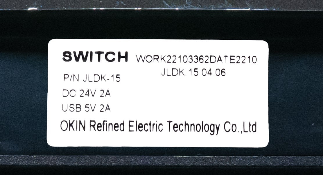 OKIN Model: JLDK.15.04.06 Switch, Hand Controller, 4 Buttons With USB - Replacement Part for Electric Recliner