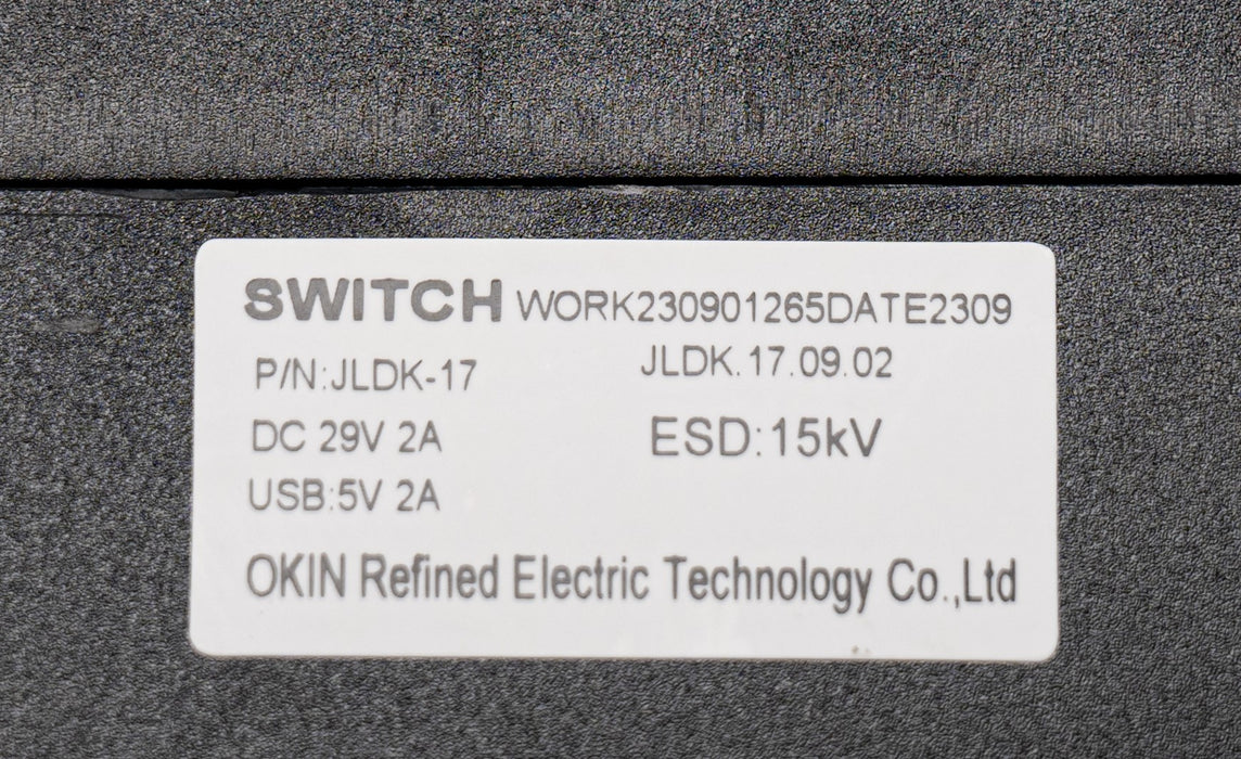 OKIN Model: JLDK.17.09.02 Switch, Hand Controller, 3 Buttons, with USB - Replacement Part for Electric Recliner
