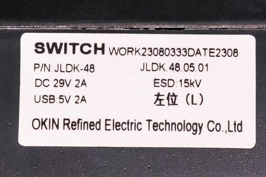 OKIN Model: JLDK.17.05.01 Switch, Hand Controller, 2 Buttons, with USB - Replacement Part for Electric Recliner