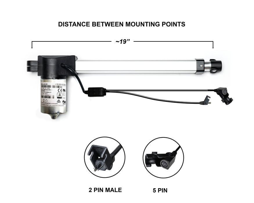 OKIN - Motor Replacement Model: JLDQ.19B.498.332D01 Linear Actuator for Sofa, Recliner, Lift Chair, Couch, Massage, Seat, Bed