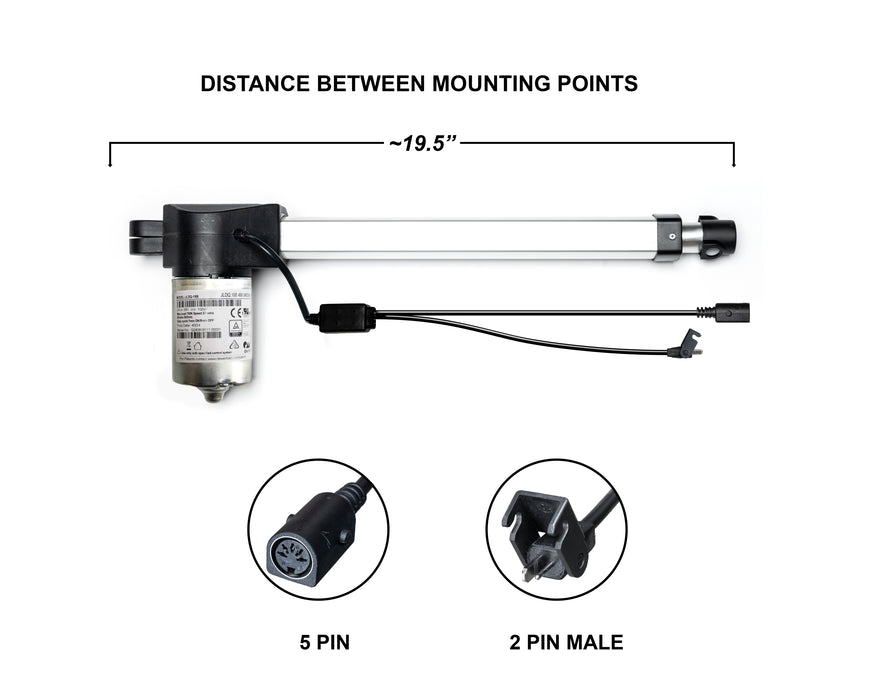 OKIN - Motor Replacement Model: JLDQ.19B.499.345DO4 Linear Actuator for Sofa, Recliner, Lift Chair, Couch, Massage, Seat, Bed