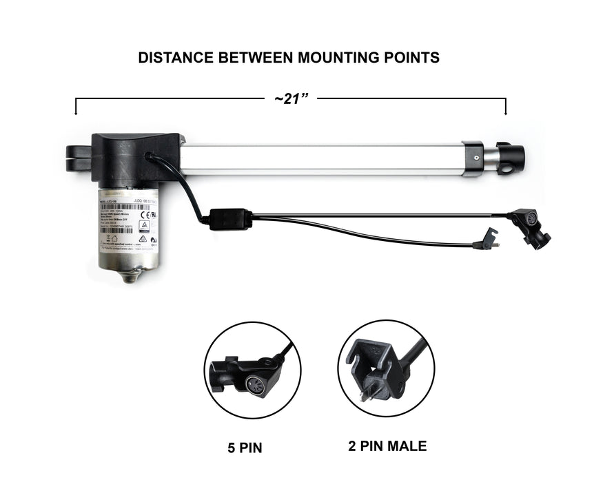 OKIN - Motor Replacement Model: JLDQ.19B.537.384D01 Linear Actuator for Sofa, Recliner, Lift Chair, Couch, Massage, Seat, Bed