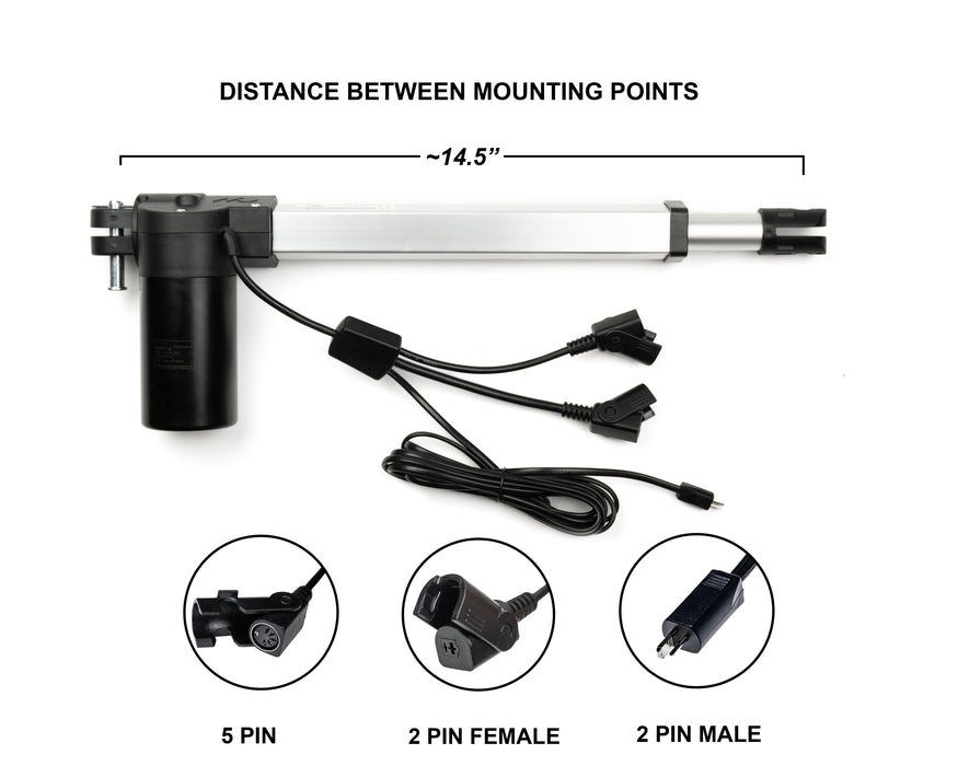 OKIN - Motor Replacement Model: JLDQ.19M.400.158Z01-B Linear Actuator for Sofa, Recliner, Lift Chair, Couch, Massage, Seat, Bed